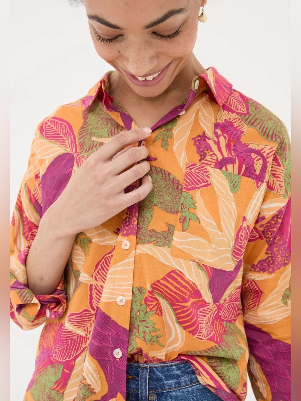 FatFace “Carolin” tropical floral shirt - Size 12